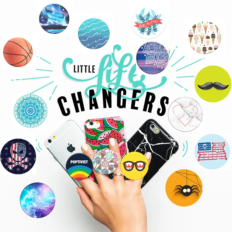 

PopSoket Mobile Phone Holder попсокет Finger Grip Bracket Flexible Pocket Socket Expanding Phone Stand PipSocket for iPhone X 8