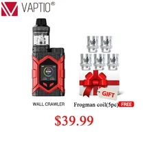 E Cigarette Vaptio Wall Crawler KIT 80W FROGMAN TANK 5.0ML Vapor Kit Support Firmware Upgradeable Vapor TCR 1.3inch TFT Screen E Cigarette Vaptio Wall Crawler KIT 80W FROGMAN TANK 5.0ML Vapor Kit Support Firmware Upgradeable Vapor TCR 1.3inch TFT Screen