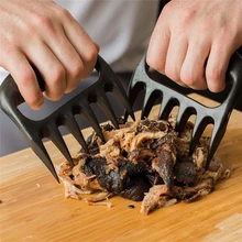 2 pçs/lote Urso Carne Carne PARA CHURRASCO Ferramentas Retalhamento Garras Garras Preto Elevador Pinças Manipulador de Puxar Lidar Com