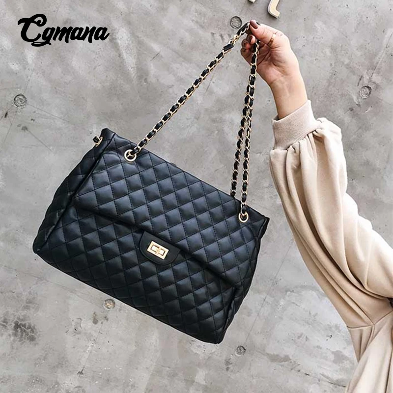 

Big Bag 2019 Large Shoulder Women Travel Bags PU Leather Quilted Bag Female Luxury Handbags Women Bags Designer Sac A Main Femme
