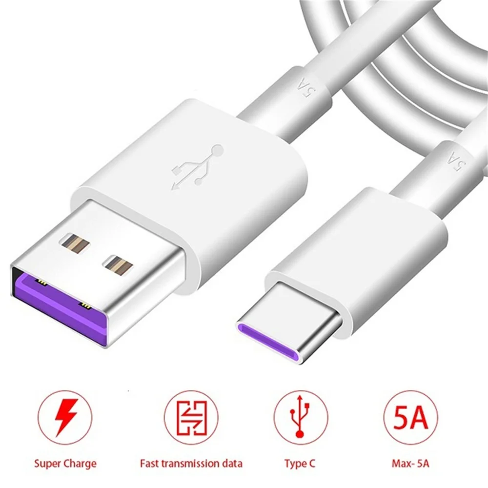 USB 5 А Type C кабель для Huawei P30 P20 Pro Lite Mate20 10 P10 Plus 3 1 оригинальный Супер зарядный