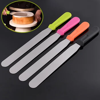 

8 Inch Stainless Steel Butter Cake Cream Blade Spatula Straight Icing Frosting Spreader Fondant Pastry Tool Hot -30