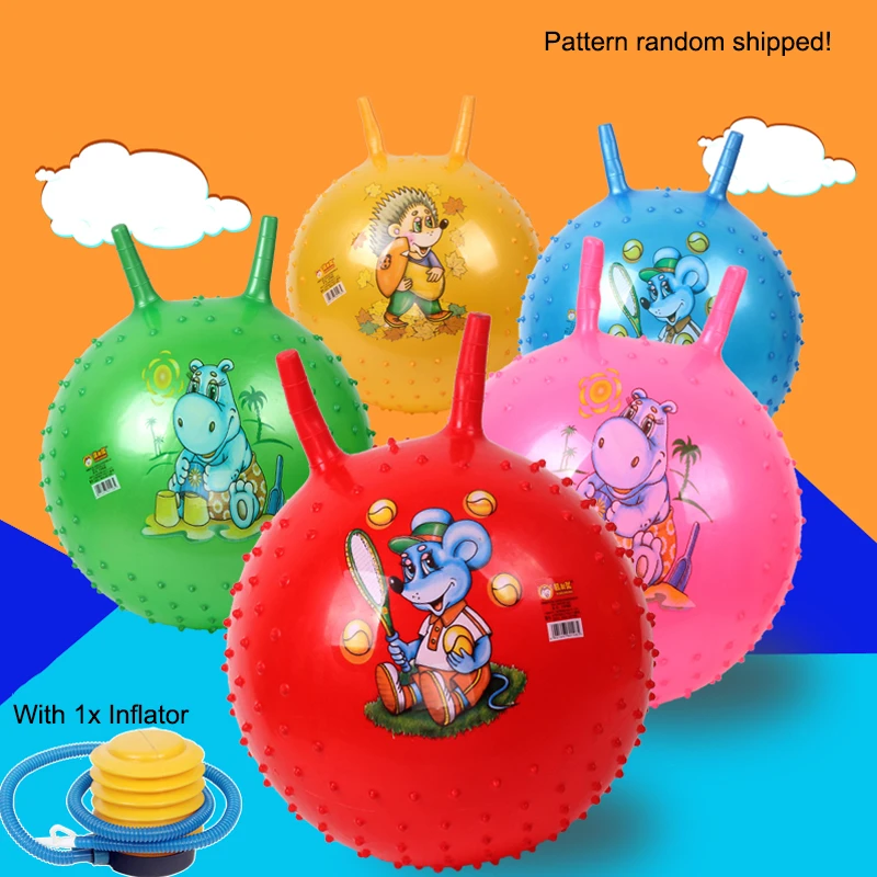 rubber bouncy ball with handle
