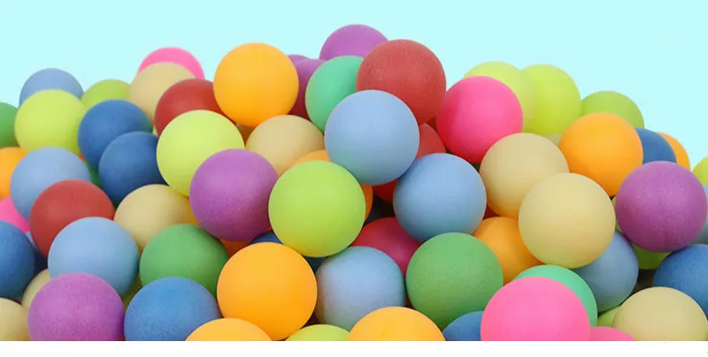 100 قطعة اللون الكرة PP المواد تنس طاولة تنس طاولة