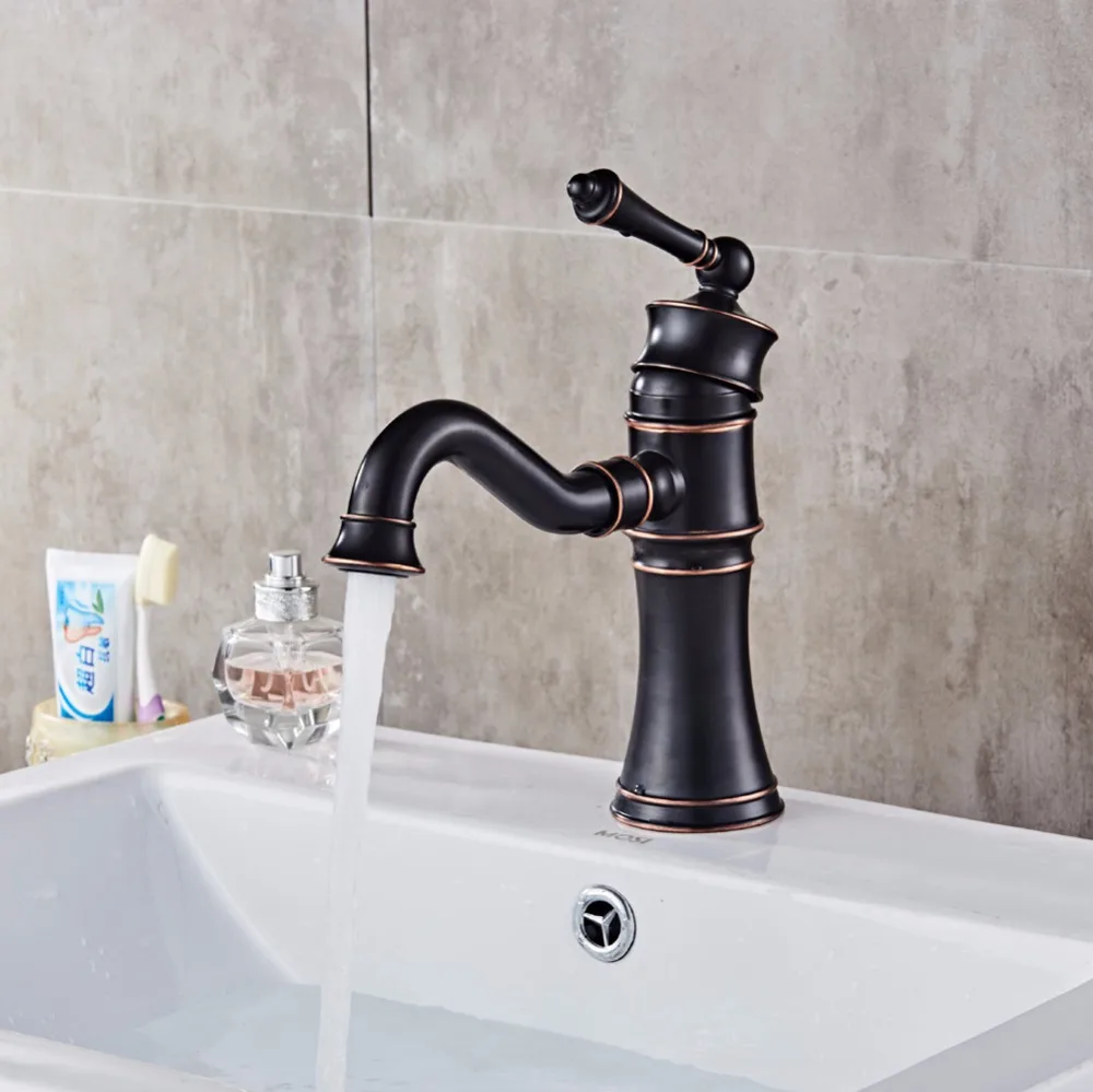 Karran Venda Single-Handle Single Hole Basin Bathroom Faucet With Matching Pop-Up Drain, Gold