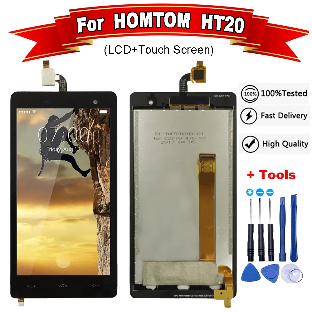 

4.7inch For Homtom HT20 LCD Display Screen with Touch Digitizer Panel Assembly For homtom ht20 LCD Display