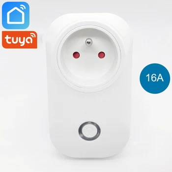 

Tuya Smart Life Wifi Smart Socket France Euro Poland Plug 16A Power Monitor Energy Saver Works with Alexa Google Home Mini IFTTT