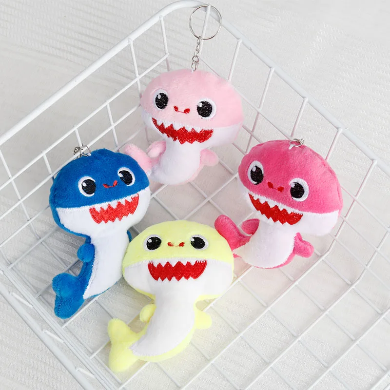 

Stuffed Toy Backpack Purses Key Ring Plush Pendant Trinket Bag Charms Accessary Cute Cartoon Shark Fur Accessary Soft For Kids