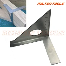 Деревообрабатывающая линейка из нержавеющей стали, квадратная раскладка, треугольник, строп 45 градусов, 90 градусов, метрический датчик, измерительные приборы