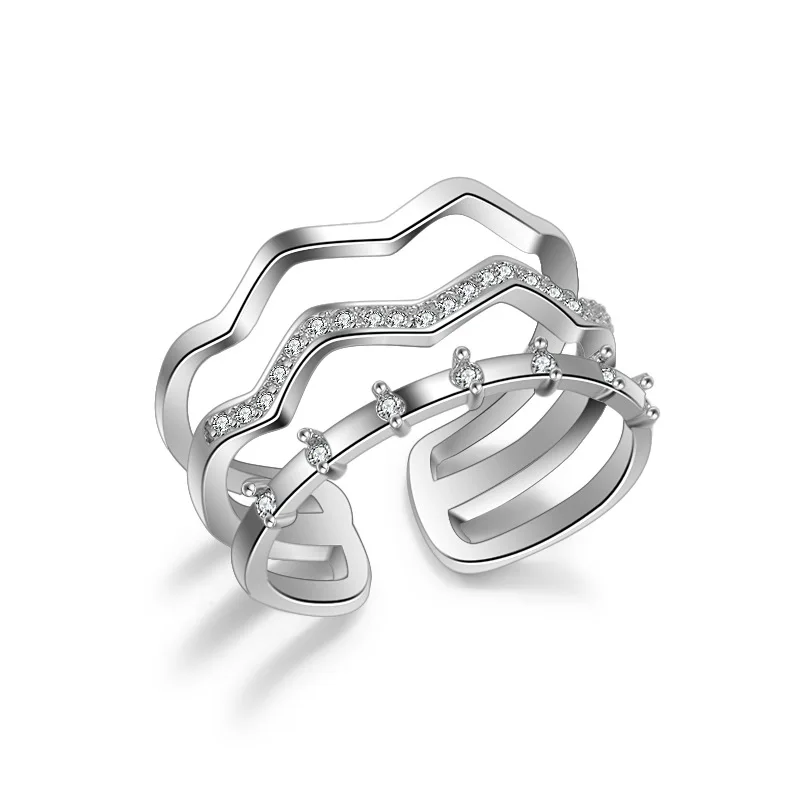 

High quality fashion simple design women 925 sterling silver ladies`finger rings birthday gift wholesale jewelry promotion