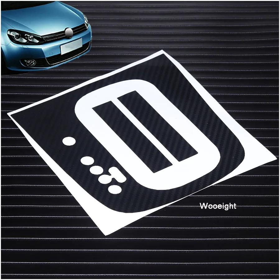 Wooeight New Car Gear Panel Sticker Case Automatic Carbon Fiber Style Panel Decal For VW Volkswagen golf 6 GTI MK6 (3)