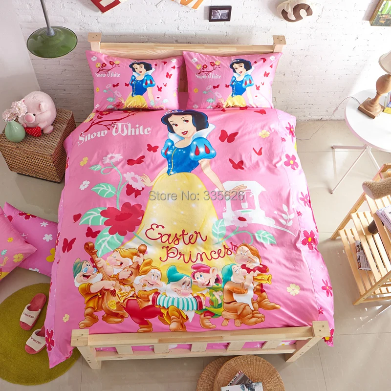 PROMOTION!! Snow White Princess Bedding Girls Comforter Bedclothes