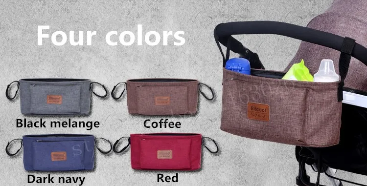 stroller organiser stroller bag hanging basket baby storage bag stroller accessories diaper bag backpack linen high quality Baby Strollers comfotable