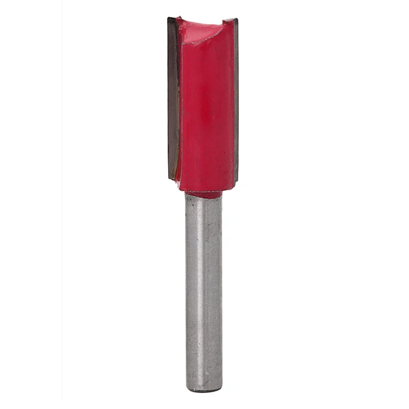 

1/4 "Shank 1/2" Blade Woodworking Double Flutes Straight Router Bit Cutter Tool -Y103