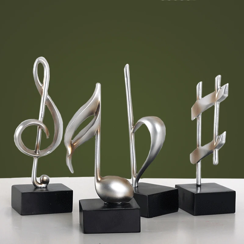 

Creative Modern Music Symbol Decoration Retro Resin Figurine Music Symbol Miniature Decor Birthday Gifts Home Decor Accessories