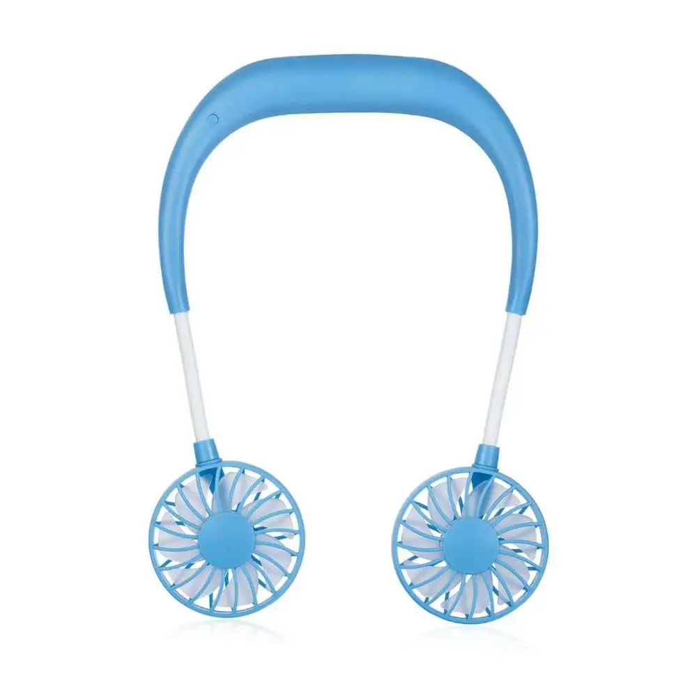 2000 mAre USB Portable Fan Hands-free Neck Hanging USB Charging Mini Portable Sports Fan 3 gears Usb Air Conditioner