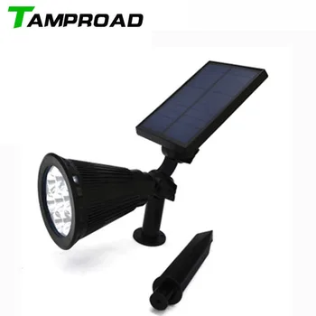 

TAMPROAD Solar Outdoor Lawn Lamp LED Garden Spotlight Landscape Home Lighting Waterproof IP65 Color Discolor able Spot Light