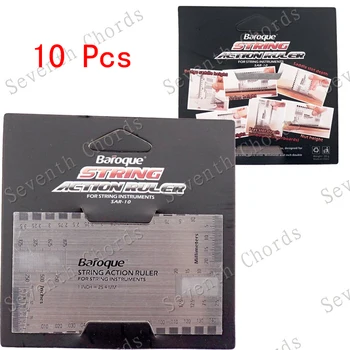 

10 Pcs Baroque Stainless steel Luthier Tool String Action Gauge Ruler Setup Guitar Measuring Instruments for Guitar Bass