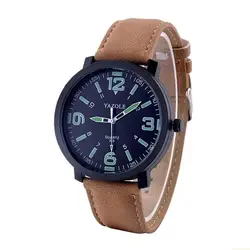 Модная укороченная простые кожаные роскошные мужские военные Кварц Армия наручные часы классические часы подарки Бизнес часы