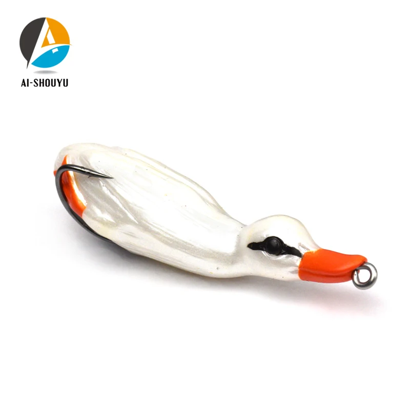 

AI-SHOUYU 1PCS New 22g 11cm Multi 3D Eyes Topwater Duck With Treble hooks For Snakehead Fishing Lure Soft Lures Baits
