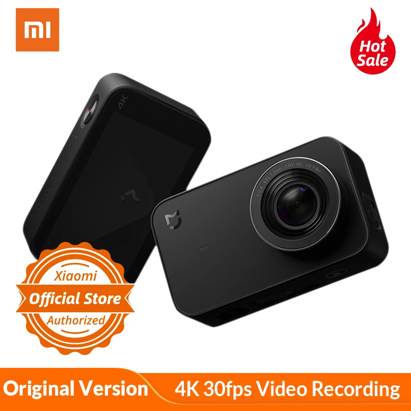 Xiaomi Mijia портативная экшн мини камера 4K 30fps видео запись 145 широкоугольный 2 4