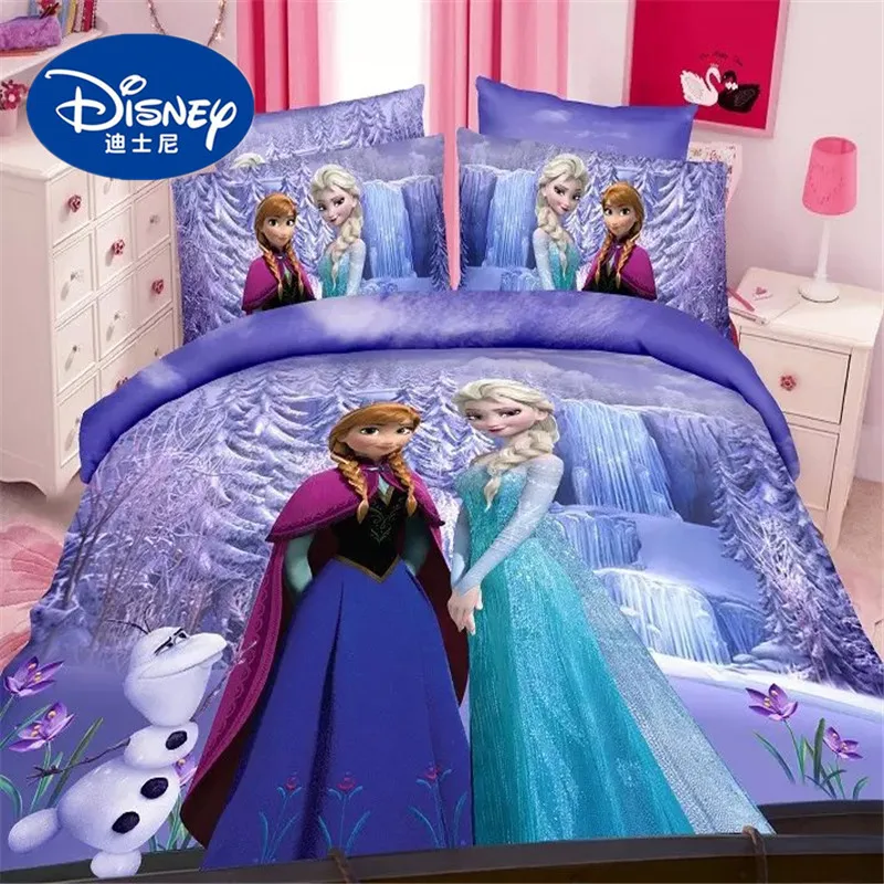 Disney Frozen Print Bed Sheet Set Twin Single Size Alsa Anna