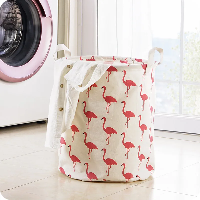 

2019 Large Handheld Laundry Basket Hamper Bag Cartoon folding Clothes Storage Barrel Clothes Kid Toy Organizer Storage Basket