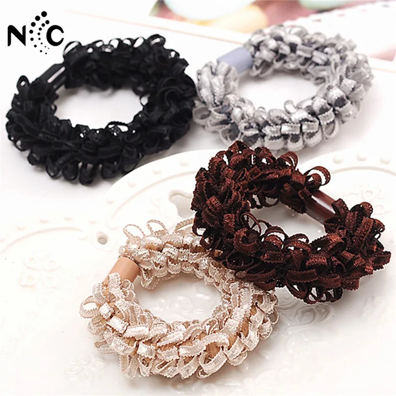 

New Arrival 1pc/lot Thick High Elastic Popcorn Hair Bands for Women Scrunchie Hair Rubber Band Headband Girls Hair Accessories