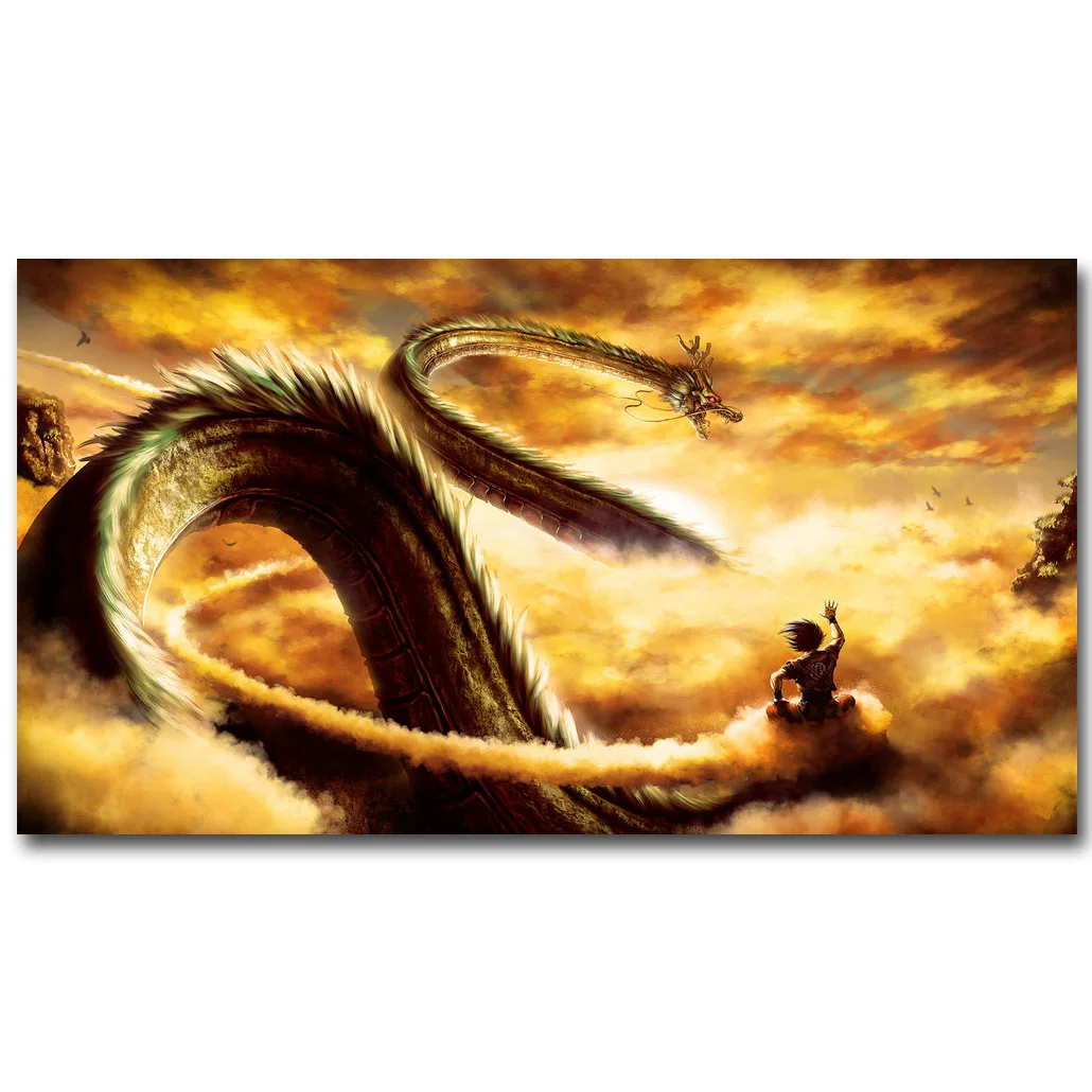 

Dragon Ball Z Art Silk Fabric Poster Print 13x24 24x43inch Japanese Anime Goku Picture for Living Room Wall Decor Gift 049