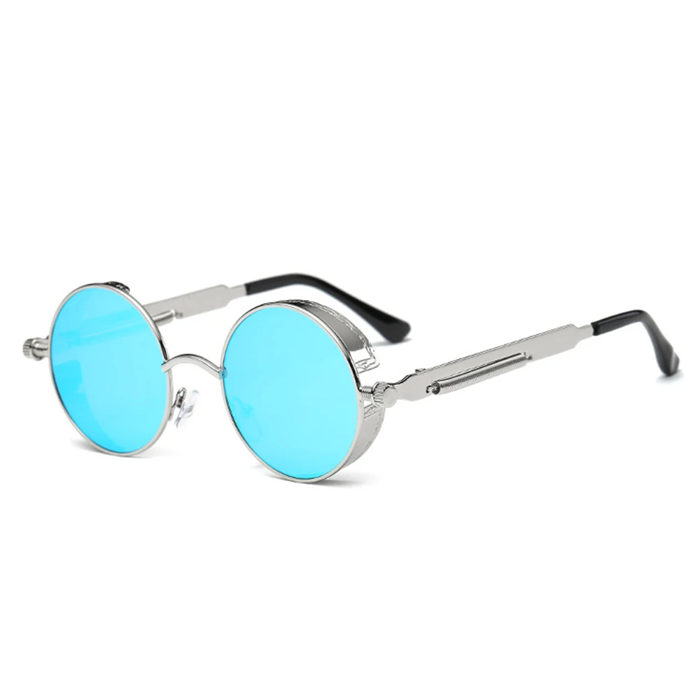 Muticolor Retro Round Metal Glasses Lens Goggle Glasses Eyewear Frame Glasses Women Fashion Retro Round Metal Drive Goggles