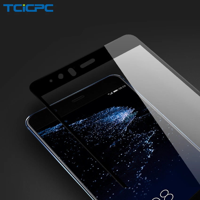 

TCICPC For Huawei P10 Plus Tempered Glass 9H HD Clear Full Cover Protective Glass For Huawei P10 Lite Screen Protector Film