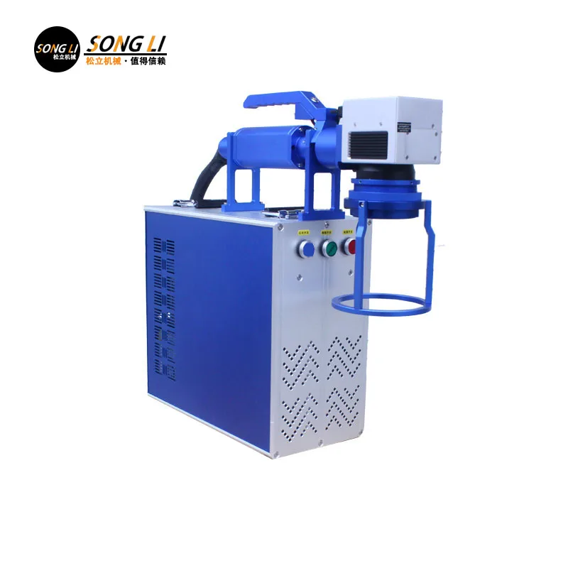 

Songli 30W handheld laser marked wood crafts, shells, rubber products, electronic components, leather, nonmetallic materials