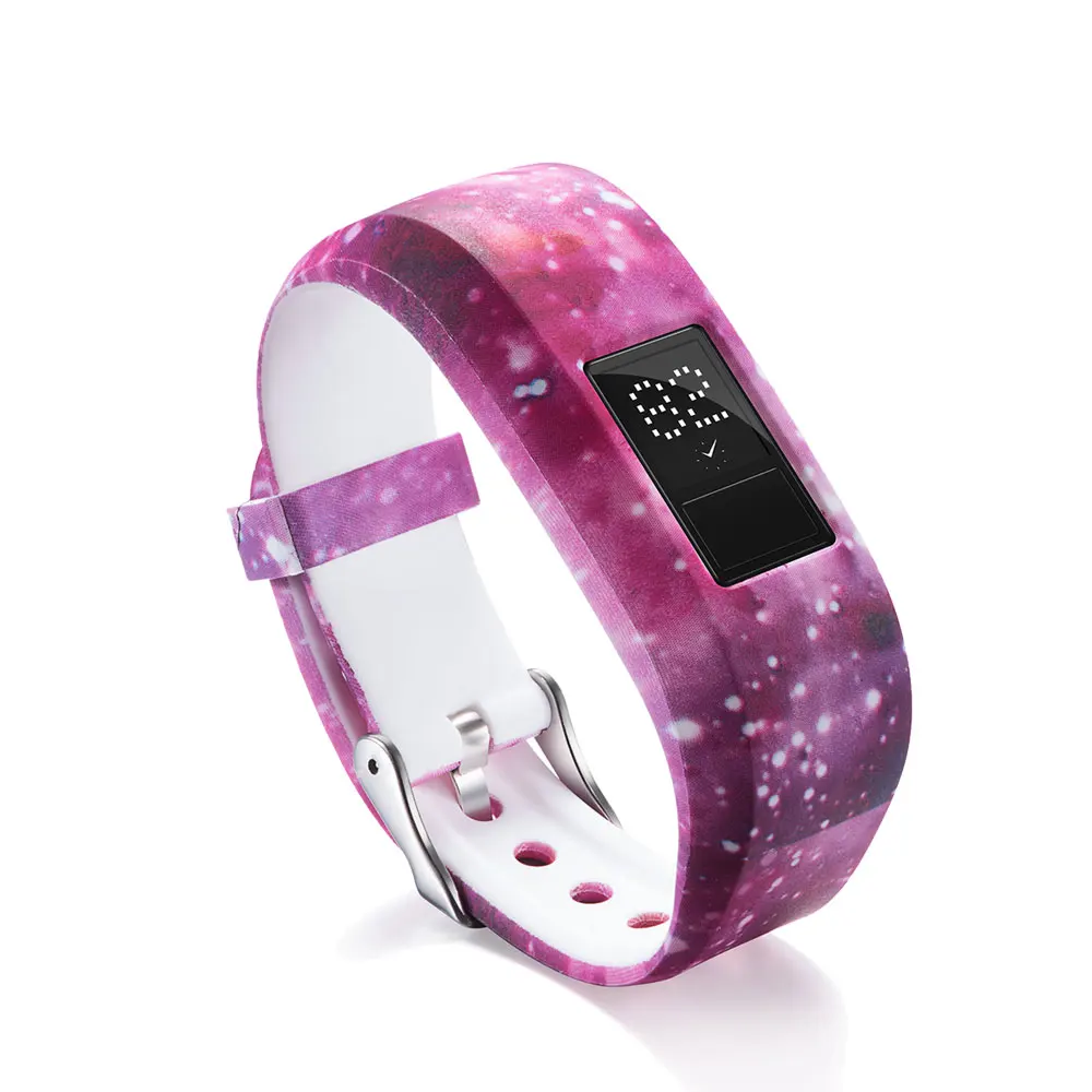 Красочный Модный спортивный силиконовый ремешок для часов Garmin JR/JR2 браслет для Garmin Vivofit 3 шаблон ремешок - Цвет: Q