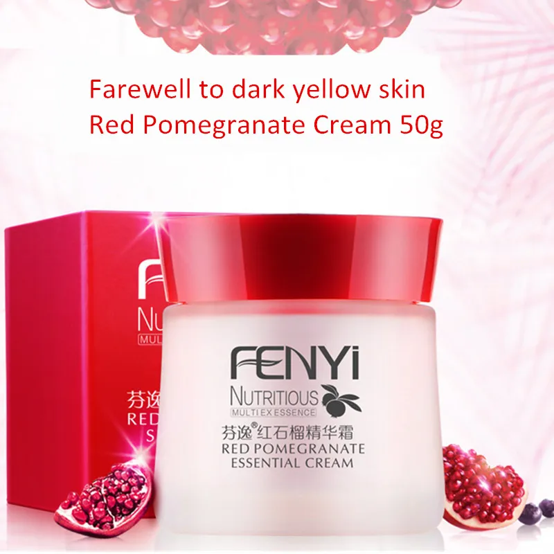 

1PC Pure Natural Pomegranate Cream 50g Deep Moisturizing Skin Care Brightening Anti-wrinkle Red Pomegranate Essence Face