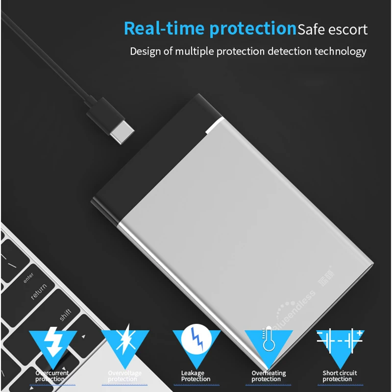 Тип C 1 ТБ Портативный внешний жесткий диск 2 HDD 5 до USB 3 запоминающее