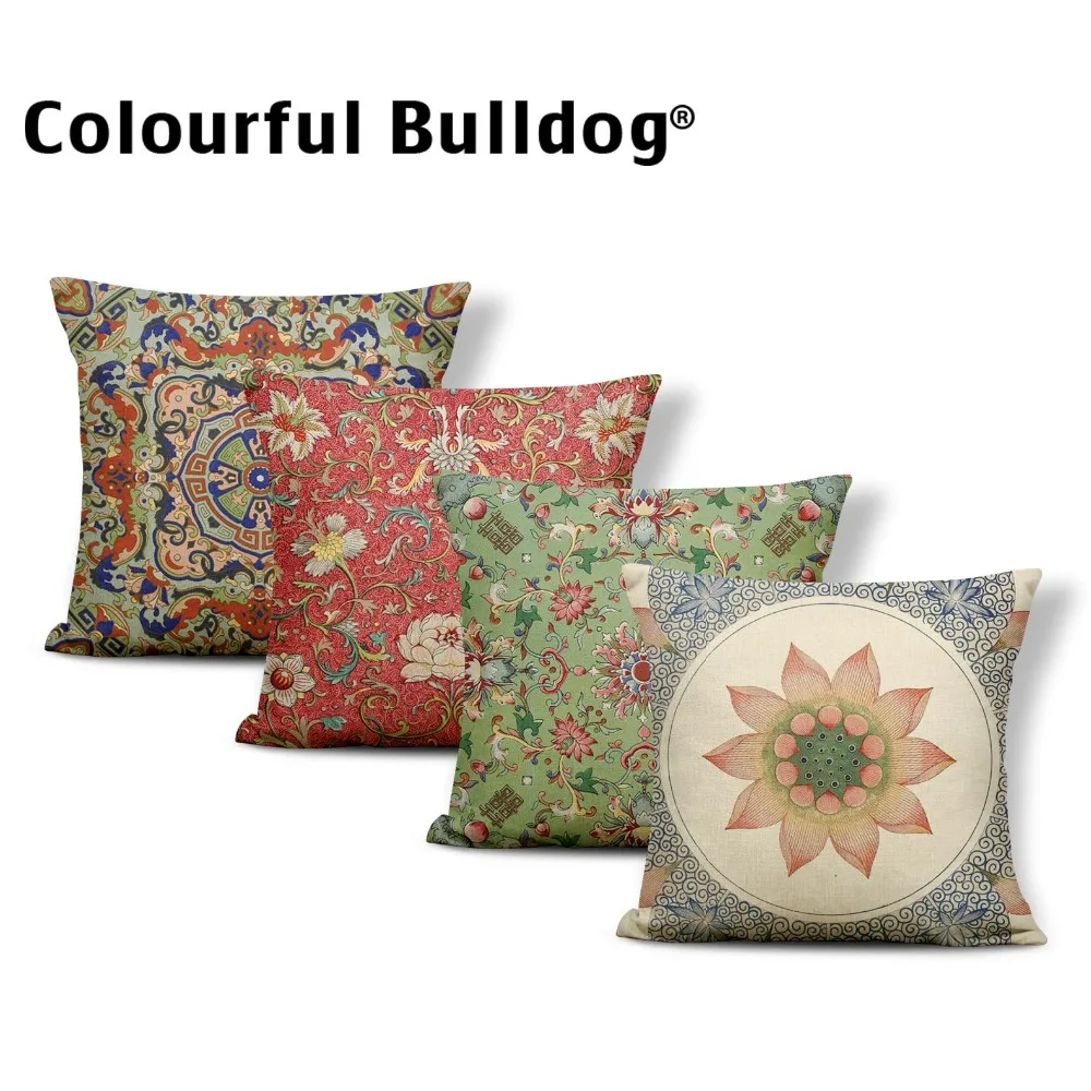 Chinese Cushions Traditional Pattern Pillow Cushion Kilim Wedding For