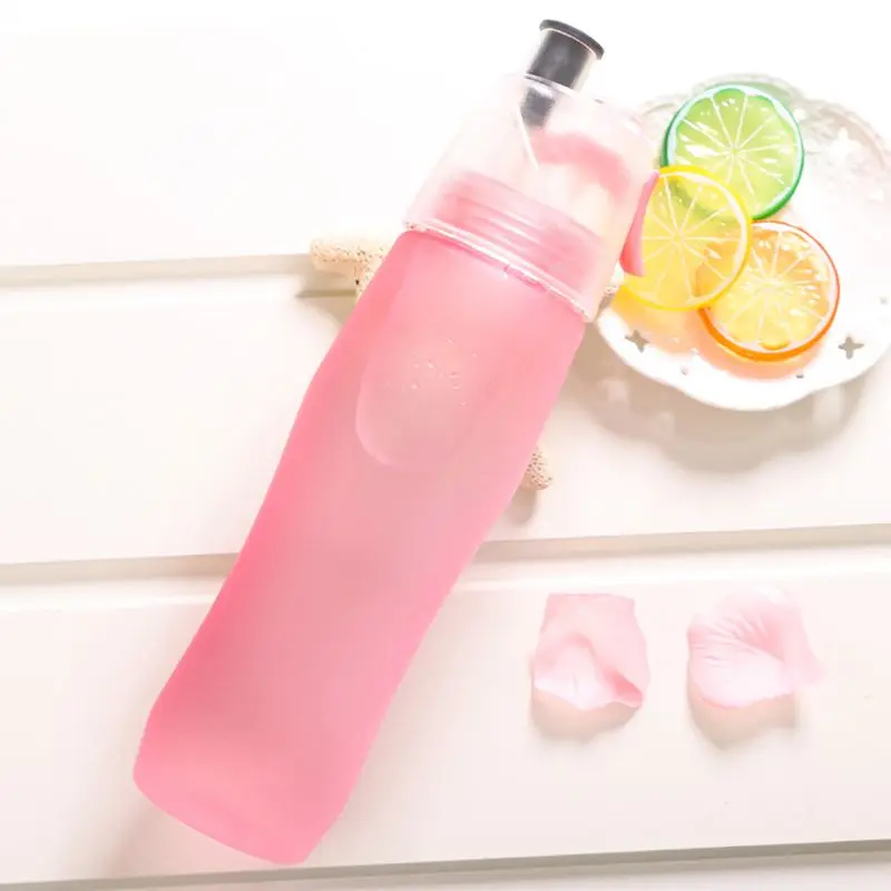 

outdoor hiking camping Water Bottle Portable PC Sports Travel Bottles Outdoor Running Drinkware Accessory With Cleaning Brush