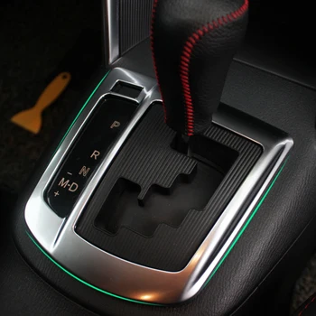 

beler Silver Chrome Center Console AT Gear Shift Box Panel Cover Frame Trim Car Styling Decoration for Mazda CX-5 2013 2014 2015