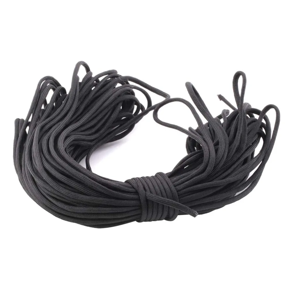 

1set black 550 Popular Type III 7 Strand Parachute Paracord Cord Lanyard Mil Spec Core 100FT