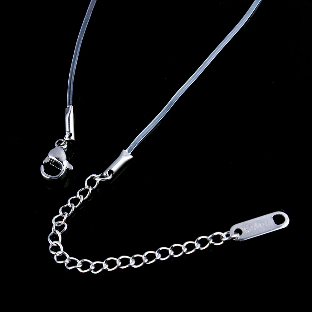 stainless steel invisible chain necklace jewelry necklaces for women necklaces& pendants chocker neckless silver clover