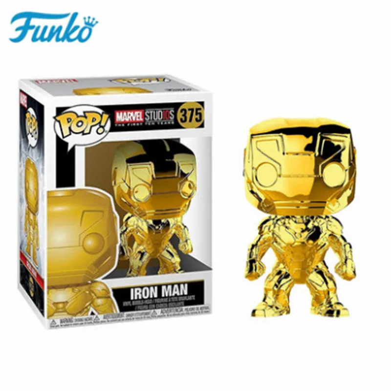 Виниловая кукла FUNKO POP с героями Marvel на 10 ю годовщину Черная пантера Железный
