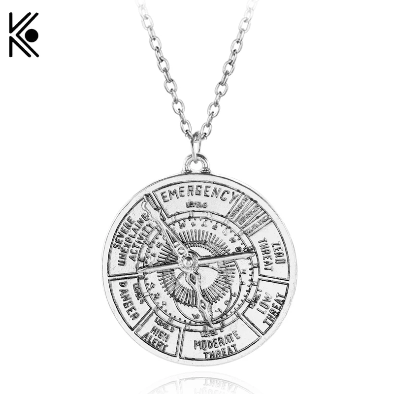 

Free Shipping Magical Exposure Threat Level necklace compass Pendants JEWELRY Party Accessories Choker Necklace & Pendants