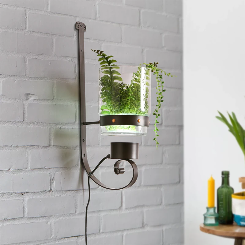 

The dining room bedroom bedside LED wall lamp modern minimalist creative corridor wall light decoration plants lighting ZA981