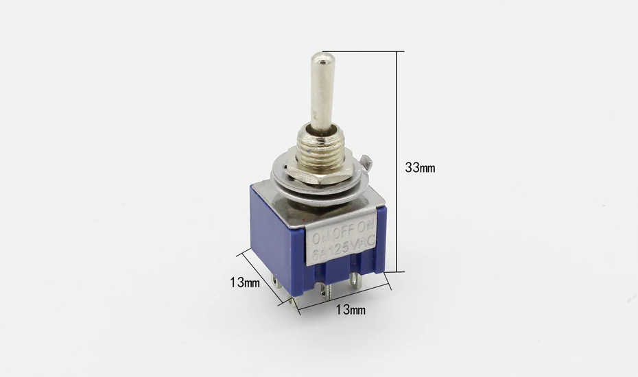 Промо-акция! 5 шт. 3 положения 2P2T DPDT ВКЛ-ВЫКЛ-ВКЛ Миниатюрный Мини-тумблер