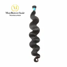 Mayflower длинные волосы девственницы 2" 28" 3" 32" одного донора, малайзийские волнистые 1/2/3/4 пряди для наращивания с ненарушенным слоем кутикулы необработанные волосы натуральный цвет