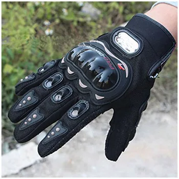 

PRO BIKER 1Pair Rock Black Short Sports Leather Motorcycle Motorbike Summer Gloves
