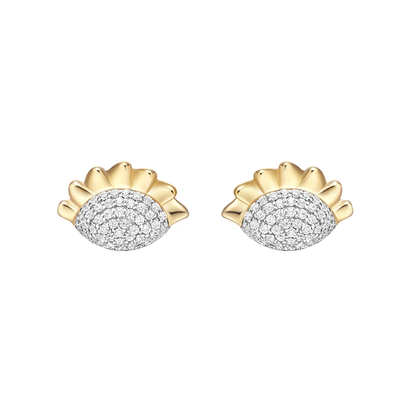 

Traditions Chinese Dumplings Stud Earrings for Women Small and Simple Crystal Charm Earring Wedding Luxury Brand Jewelry Gift