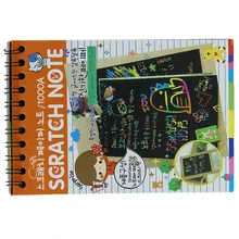 Доступный 10 шт скретч Примечание черный картон творческий DIY Рисование эскиз Примечания для детей игрушки тетради школьные принадлежности
