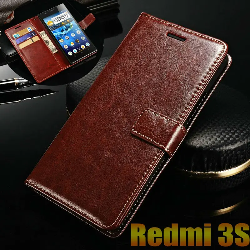 xiaomi redmi 3S 3 s case cover luxury leather flip Phone Bags for xiaomi redmi 3 pro ultra thin wallet cover Mobile Phone Case