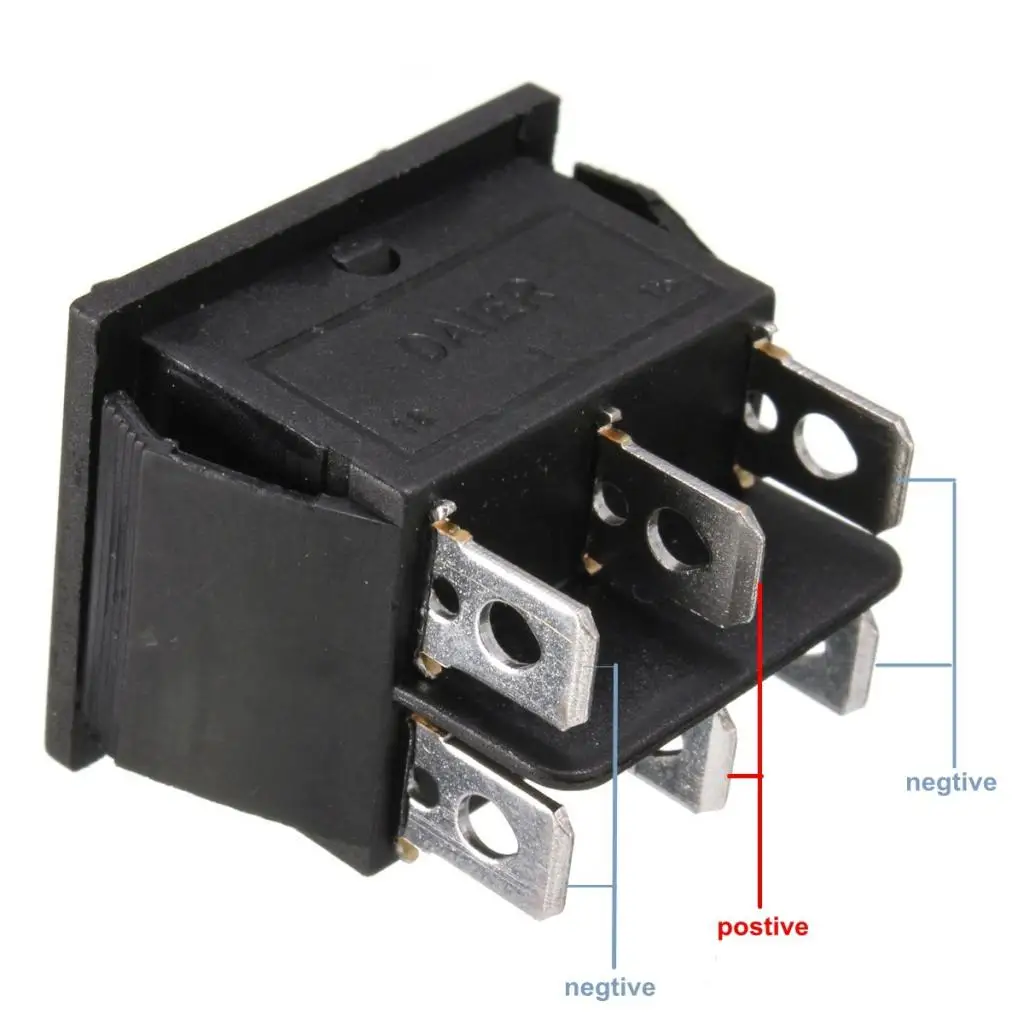 4 Pcs Universal 6-Pin Window Door Lock Rocker Switches Momentary Switch Sunroof Locks DPDT On/Off/On 12V Car Accessories